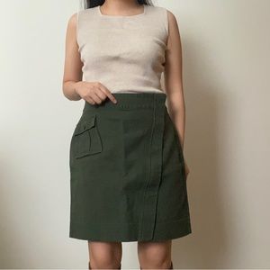 Utility Mini Skirt in Olive Green